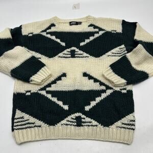 Vintage Street Scenes Sweater Men’s Size LARGE MULTI COLOR 100% ACRYLIC KOREA